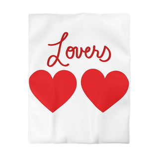 Buy cream Lovers Hearts (Twin/XL Twin) Microfiber Duvet