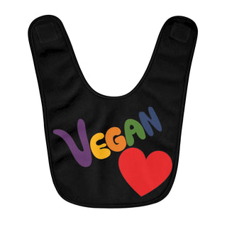 Vegan Heart Baby Bib