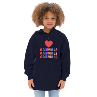 Buy navy-blazer I LOVE ANIMALS Boys Fleece Hoodie
