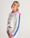 LOVE IS Women's All-Over Print Cropped Hoodie