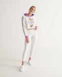 LOVE IS Women's All-Over Print Cropped Hoodie