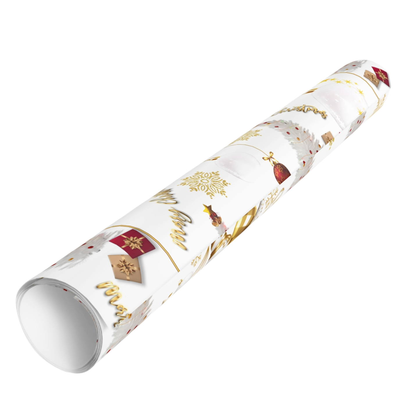 White Christmas Gift Wrapping Paper Rolls