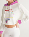 LOVE IS Women's All-Over Print Cropped Hoodie