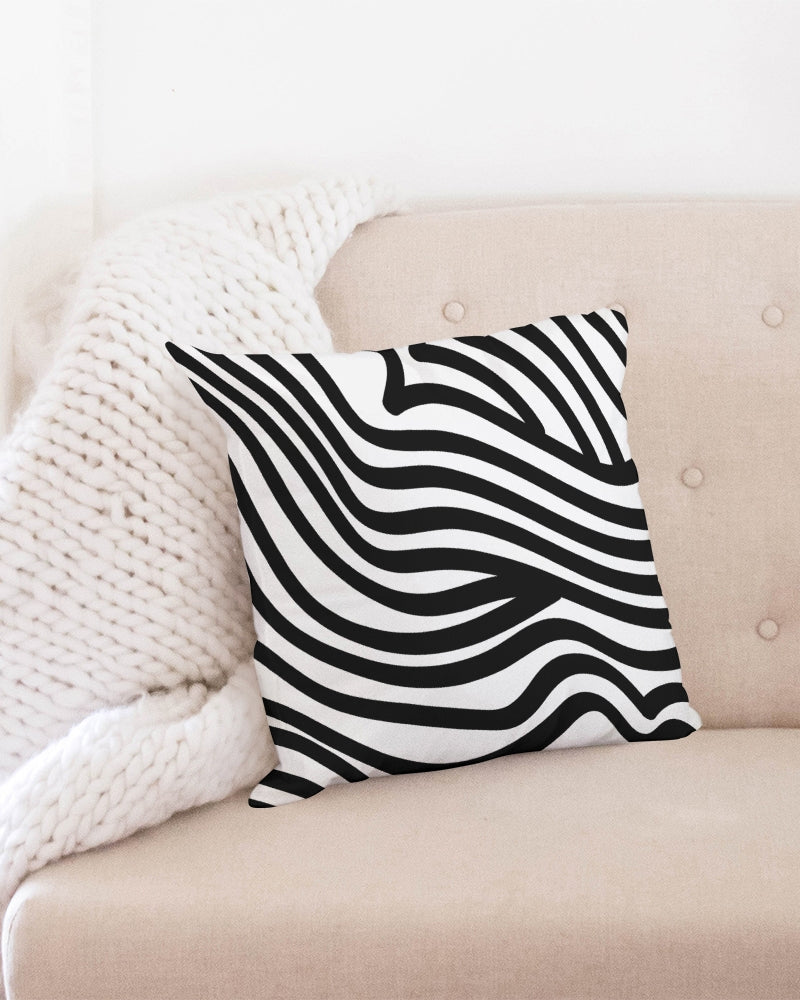 Zebra Print Throw Pillow Case (18"x18")