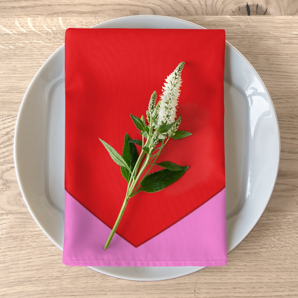 Big Red Heart Pink Napkins