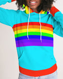 Rainbowbrite Aqua Ladies Hoodie