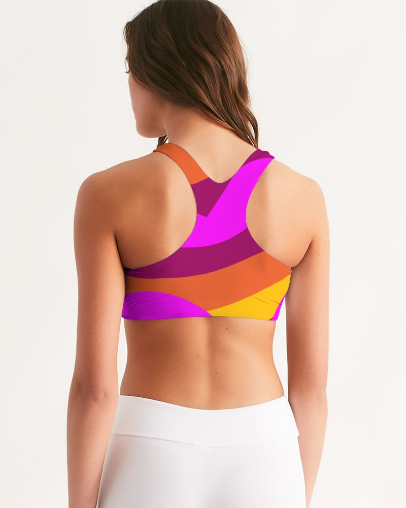 Bright Swirl Seamless Sports Bra