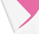 Big Pink Heart White Placemat