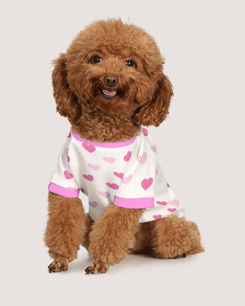 Pink Hearts Doggie Tee