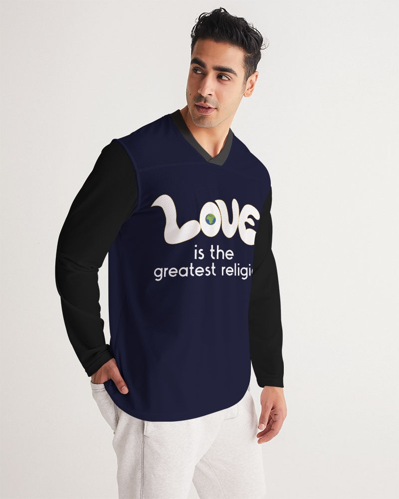 Love Is The Greatest Religion Men's Long Sleeve Sports Jersey