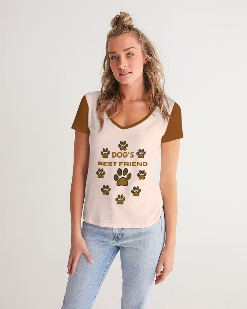 Dog's Best Friend Ladies V-Neck Tee