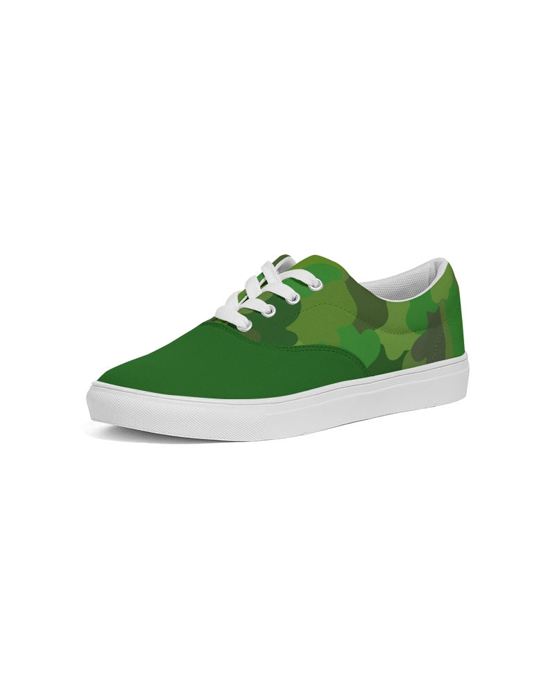 Green Fusion Ladies Lace Up Canvas Shoe