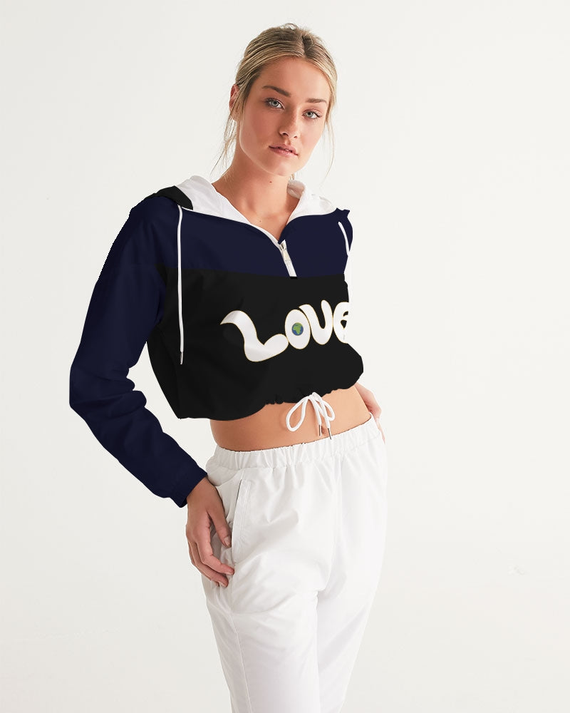 Love Is The Greatest Religion Cropped Ladies Windbreaker