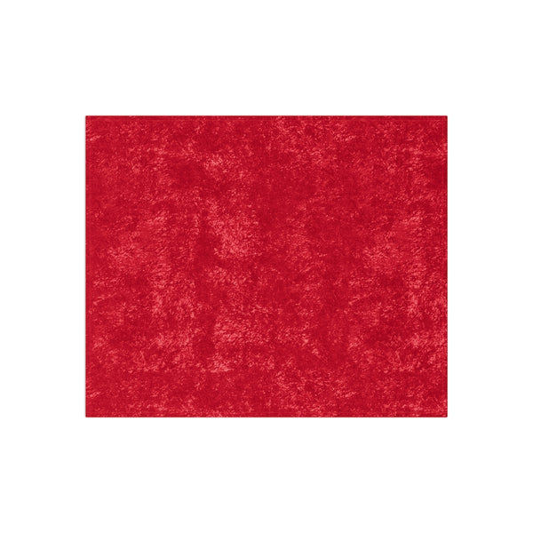Red Crushed Velvet Blanket