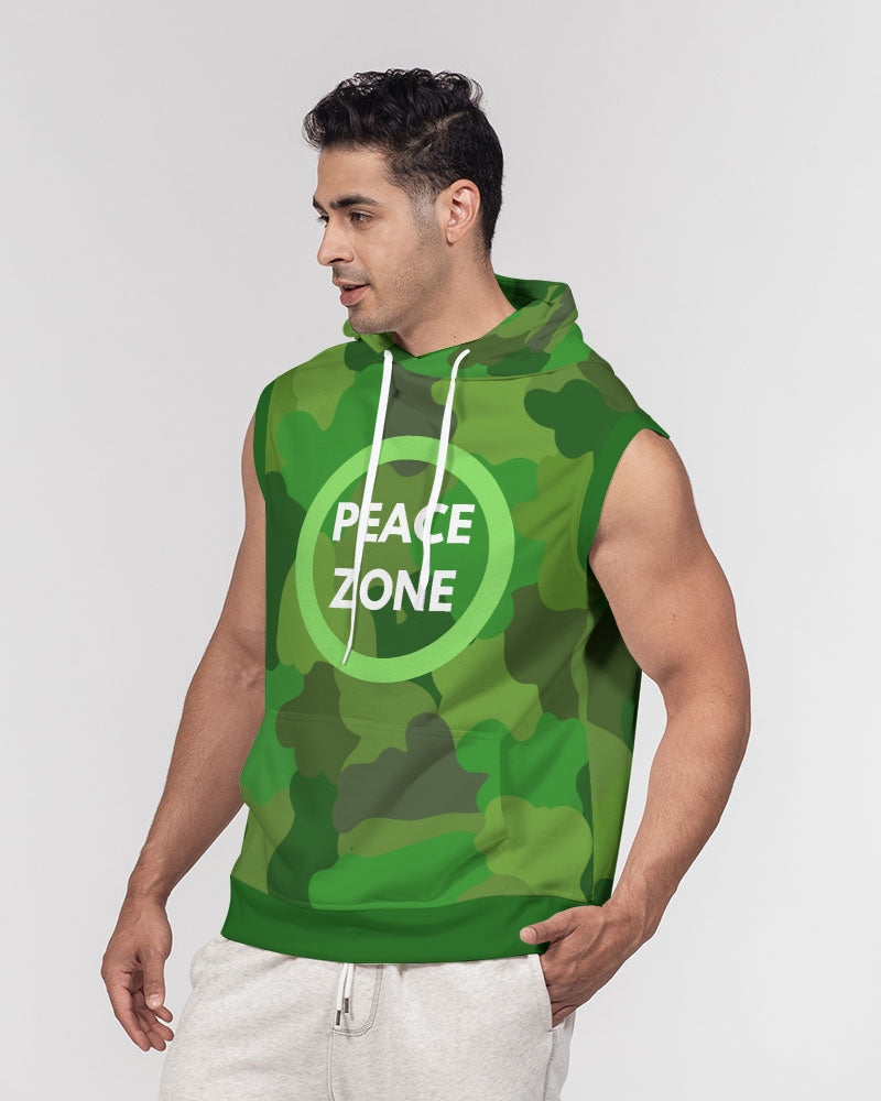 Green Fusion Men's Sleeveless Hoodie