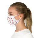 Valentine's Red Hearts White Cotton Face Mask