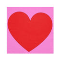Big Red Heart Pink Napkins