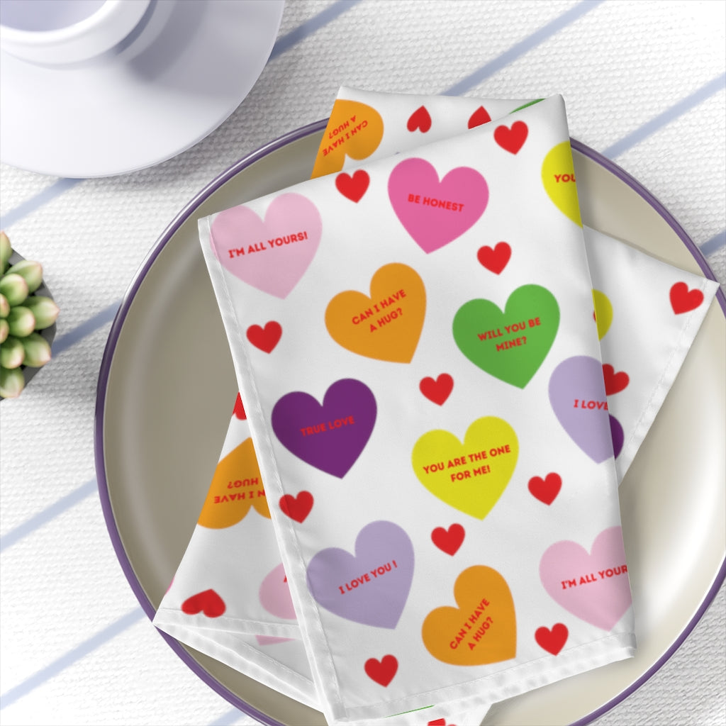 Sweet Tart Hearts Napkins