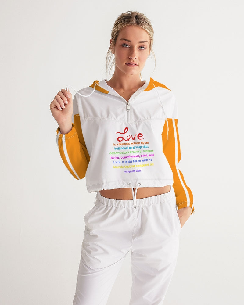 LOVE IS Ladies Cropped Windbreaker