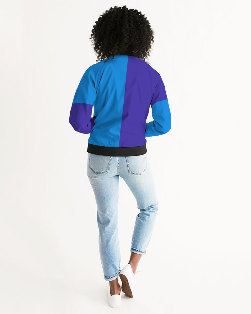 Blue Turqu Ladies Bomber Jacket