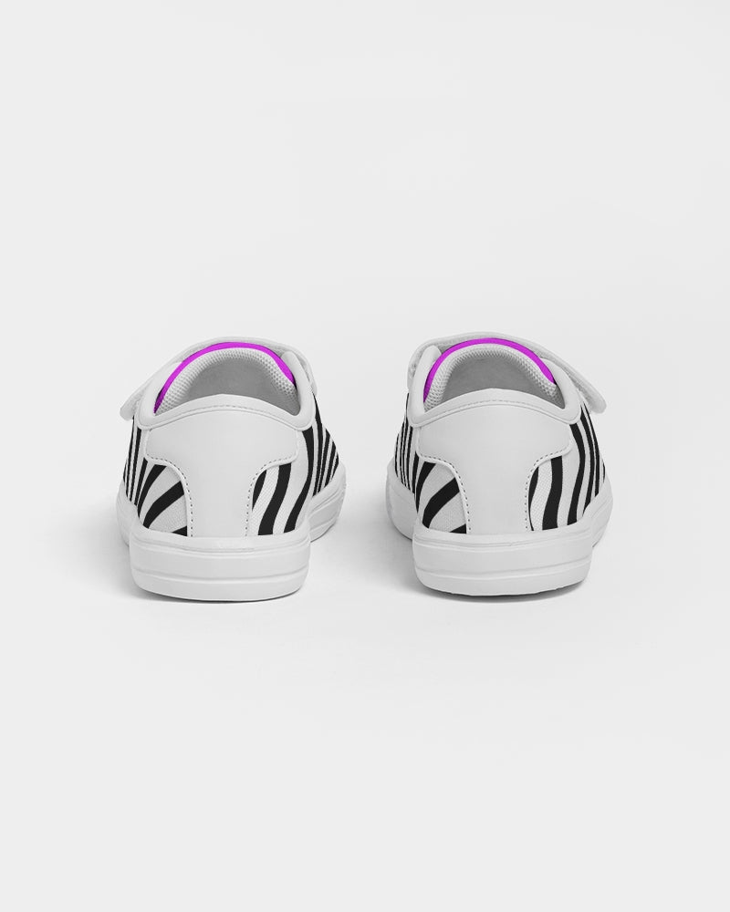 Zebra Hot Pink Girls Velcro Sneaker