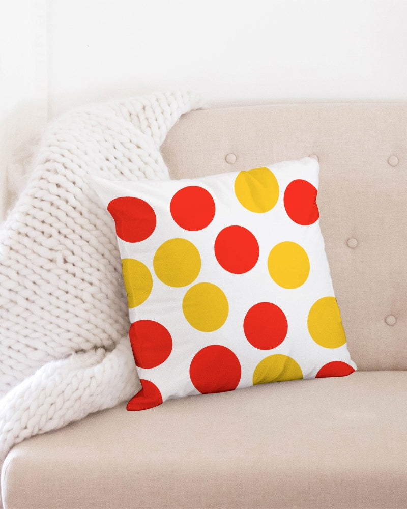 Hot Sun Dots World 18x18 Throw Pillow Case