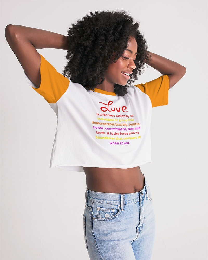 LOVE IS Ladies Lounge Cropped Tee