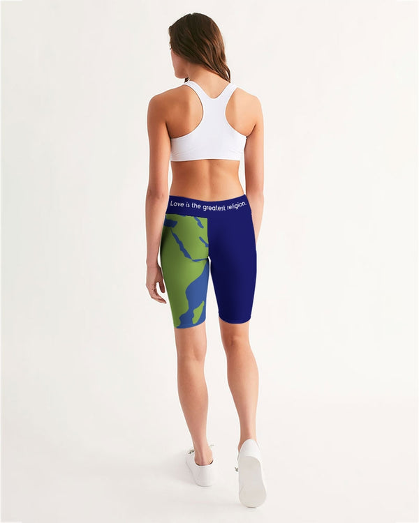 Love Is The Greatest Religion Ladies Mid-Rise Bike Shorts