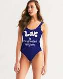 Love Is The Greatest Religion Ladies One-Piece Swimsuit