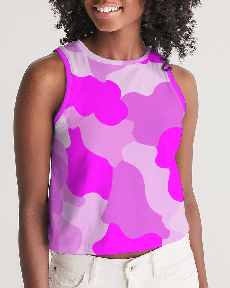 Pink Fusion Ladies Cropped Tank - 0