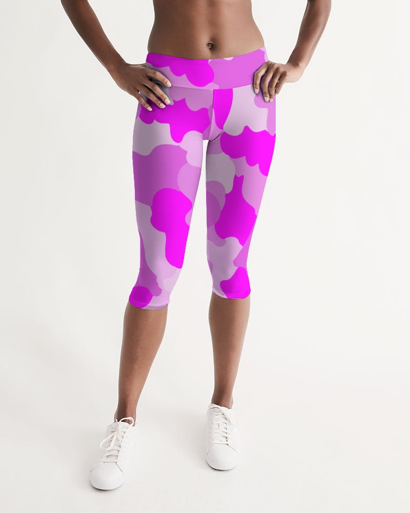 Pink Fusion Ladies Mid-Rise Capri