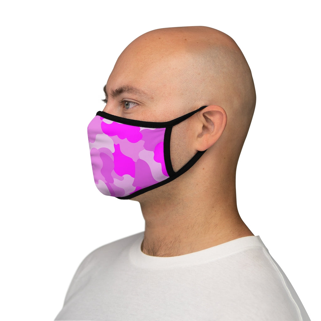 Pink Fusion Fitted Polyester Face Mask