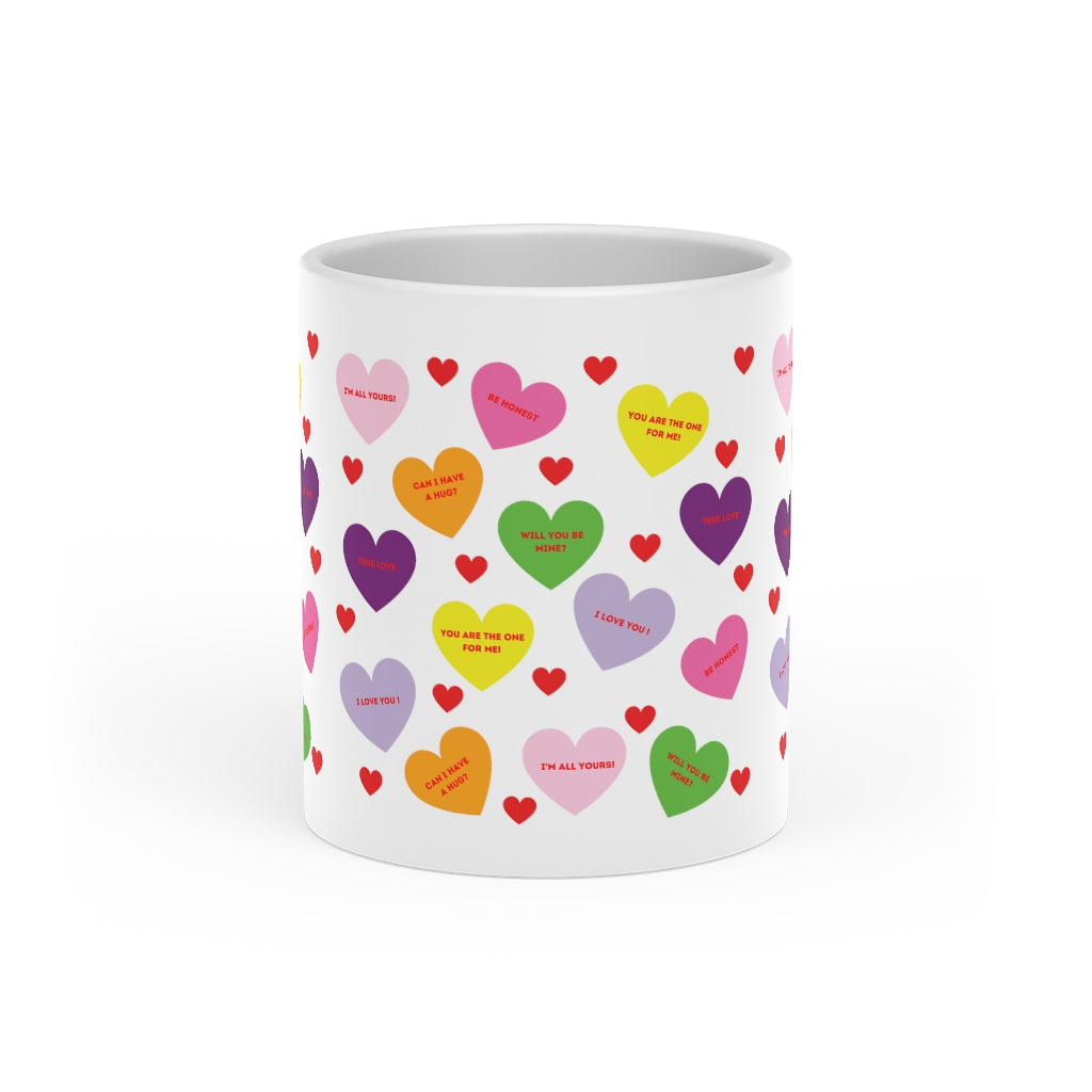 Sweet Tart Hearts-Heart Shaped Handle Mug