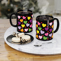 Valentine's Sweet Tart Heart Black Coffee Mug, 11oz
