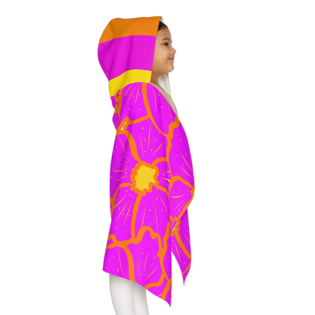 Girls Cali Flower Hooded Towel