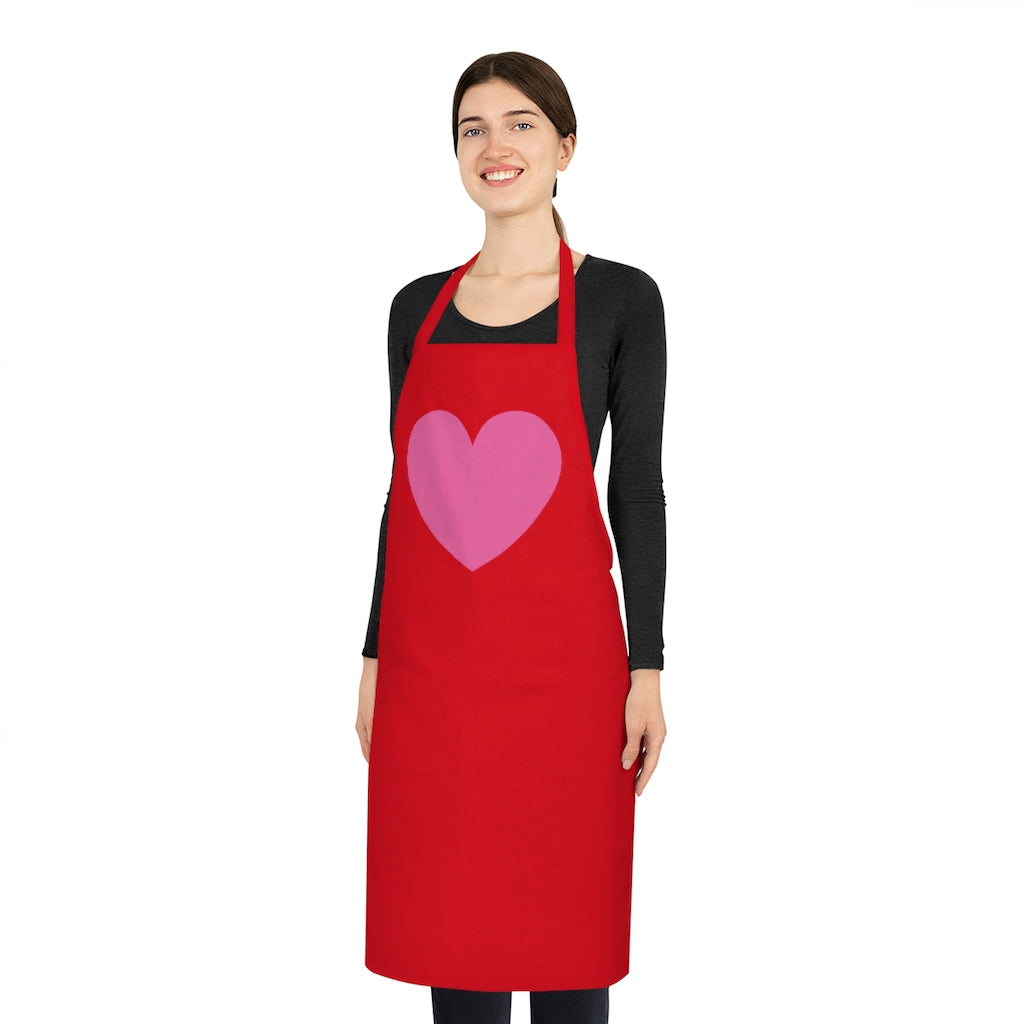 Pink Hearts 100% Cotton Apron