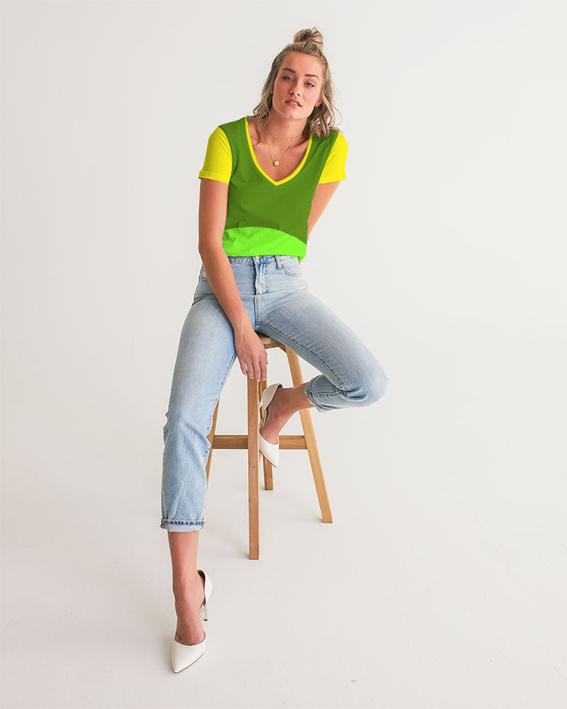 Lemon Lime Ladies V-Neck Tee