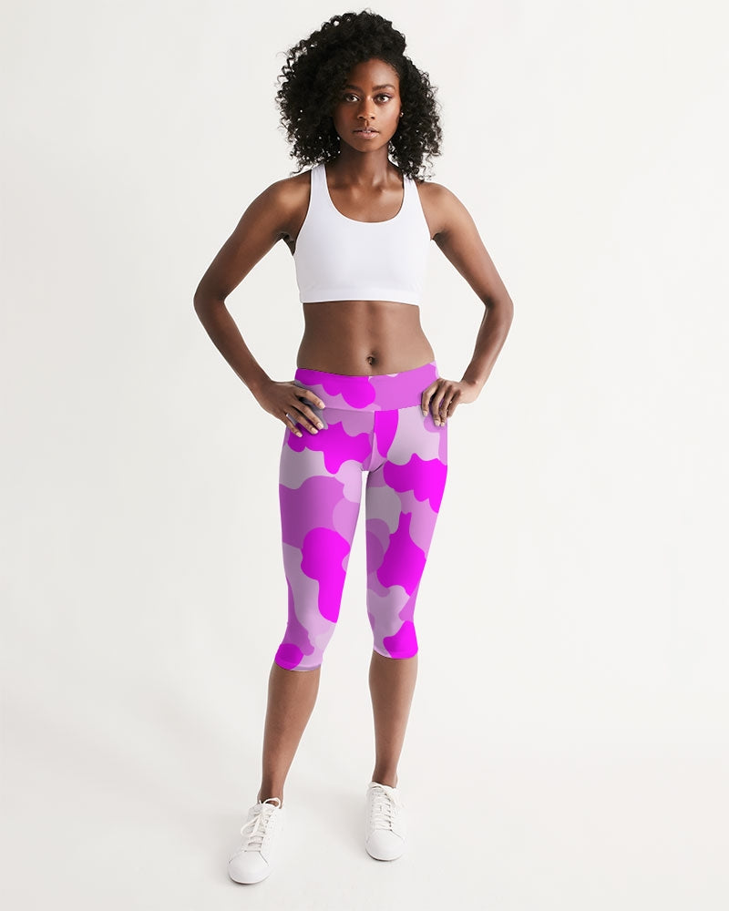 Pink Fusion Ladies Mid-Rise Capri