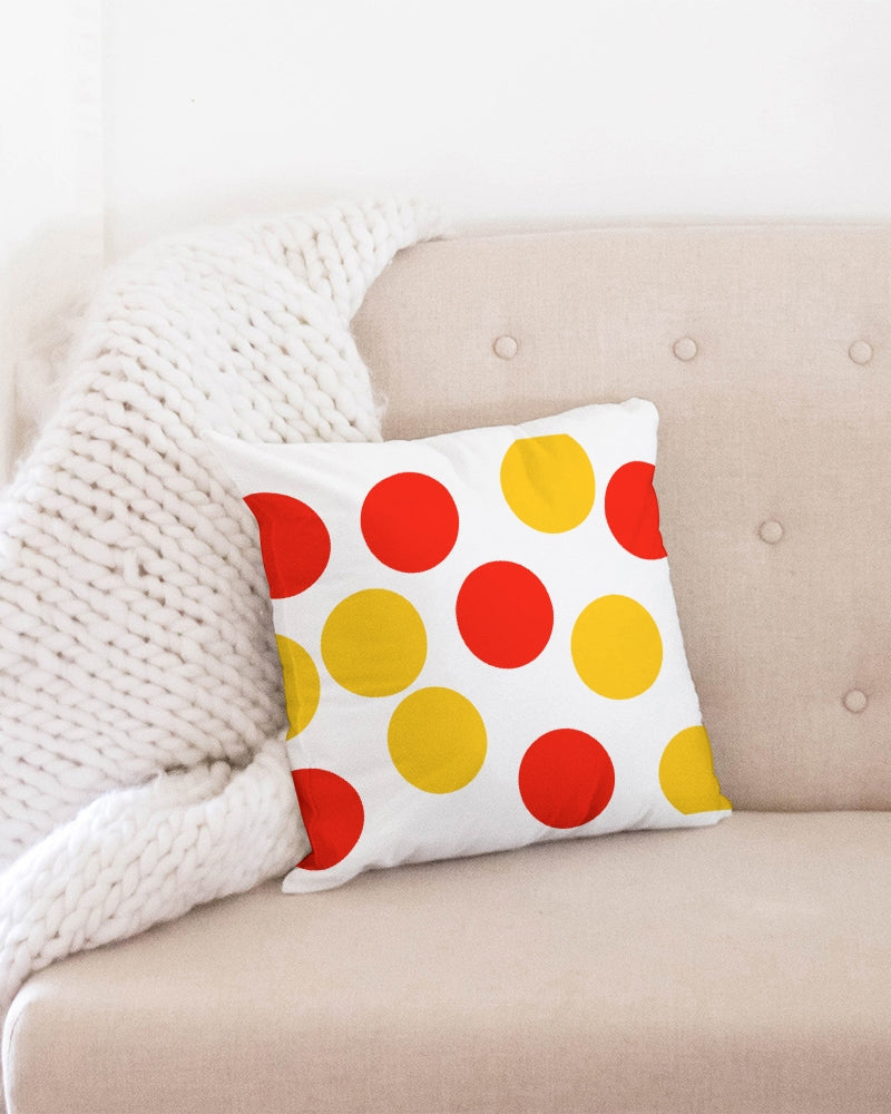 Hot Sun Dots 16x16 Throw Pillow Case