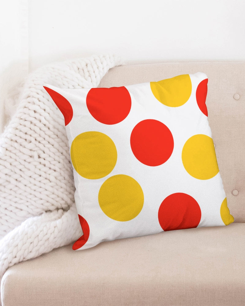 Hot Sun Dots World 20x20 Throw Pillow Case - 0