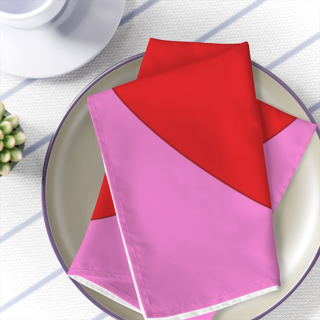 Big Red Heart Pink Napkins