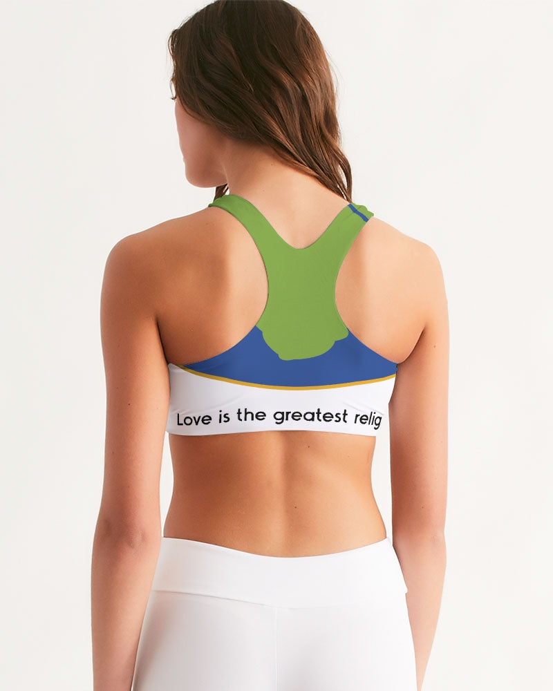 Love Is The Greatest Religion Ladies Seamless Sports Bra