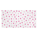Pink Hearts Large Premium Towel