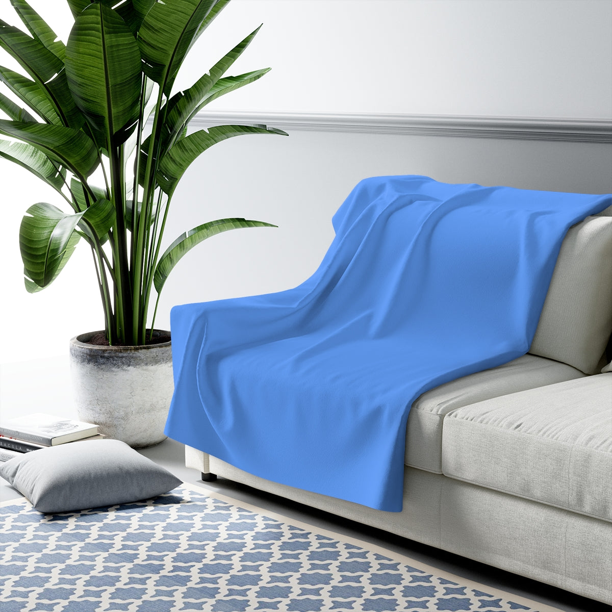 NC BLUE Sherpa Fleece Blanket