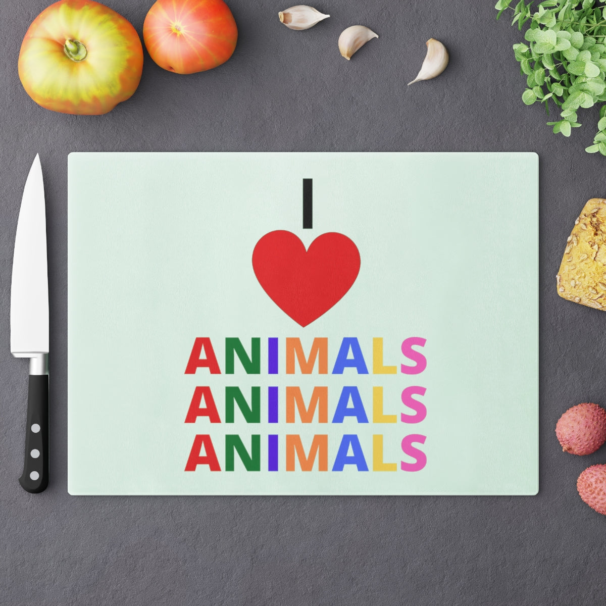 I LOVE ANIMALS Cutting Board