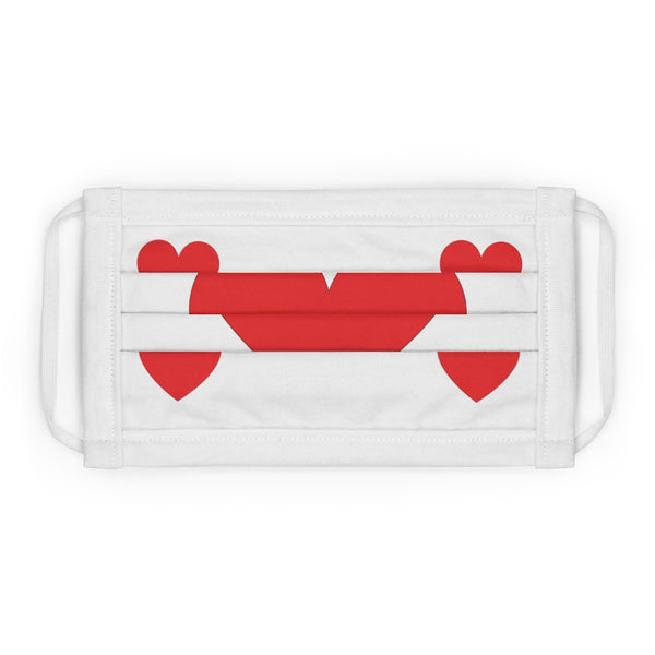 Valentine's Red Hearts Cotton Face Mask