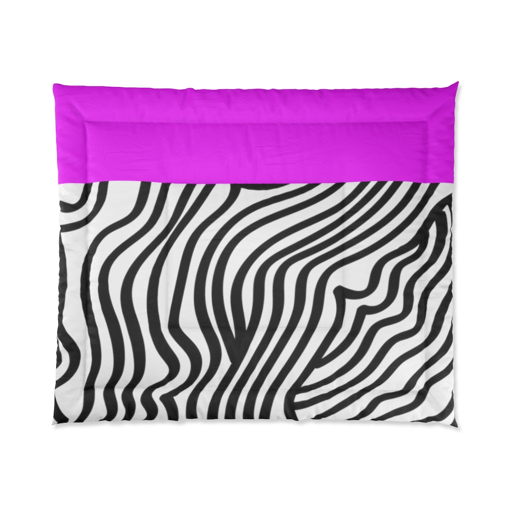 Zebra Hot Pink Comforter