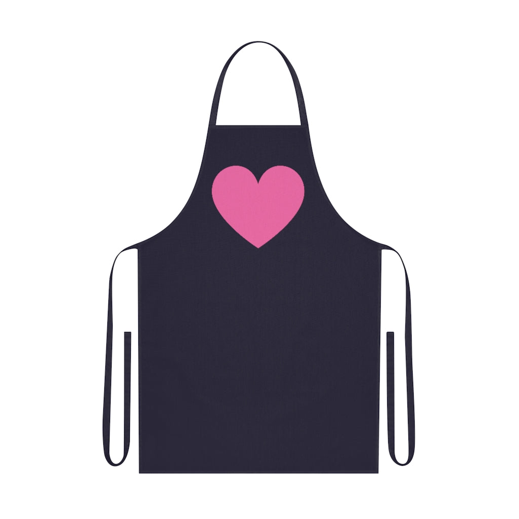 Buy navy Pink Hearts 100% Cotton Apron