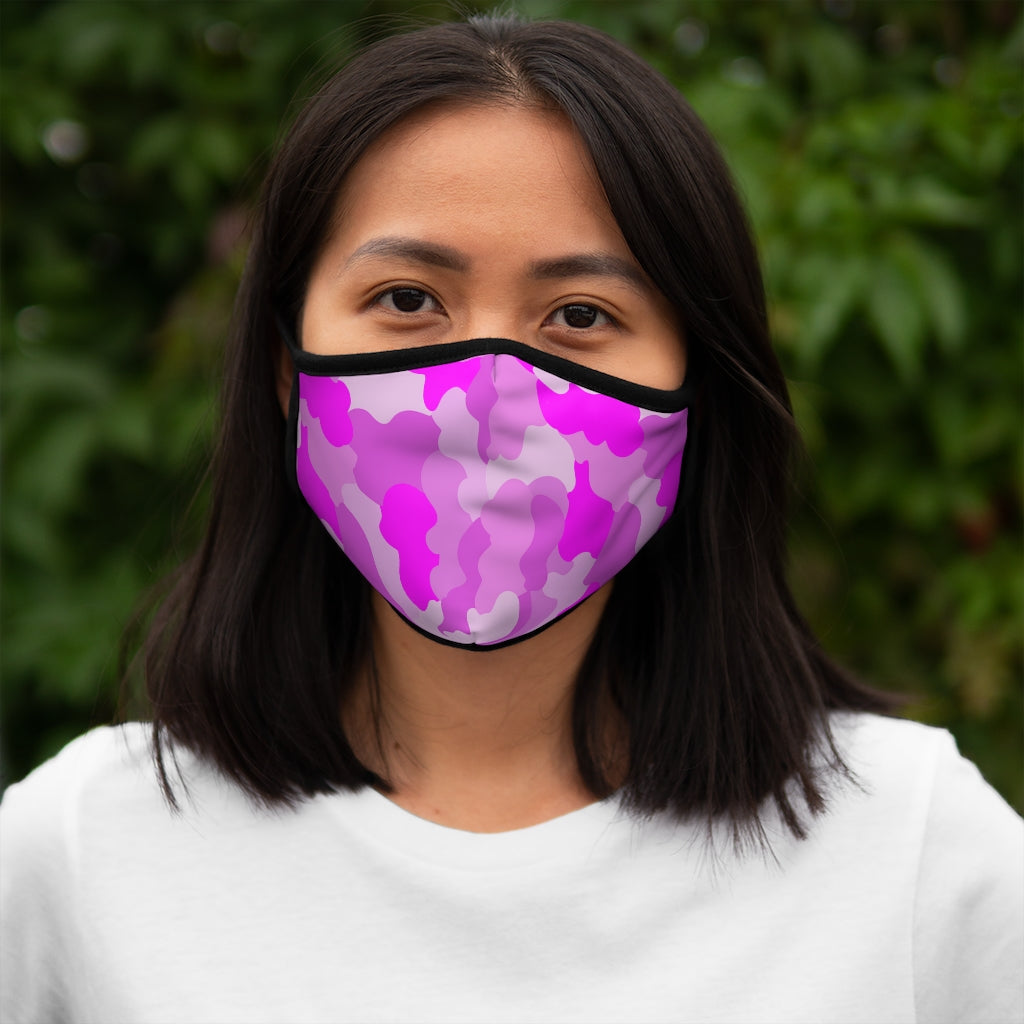 Pink Fusion Fitted Polyester Face Mask