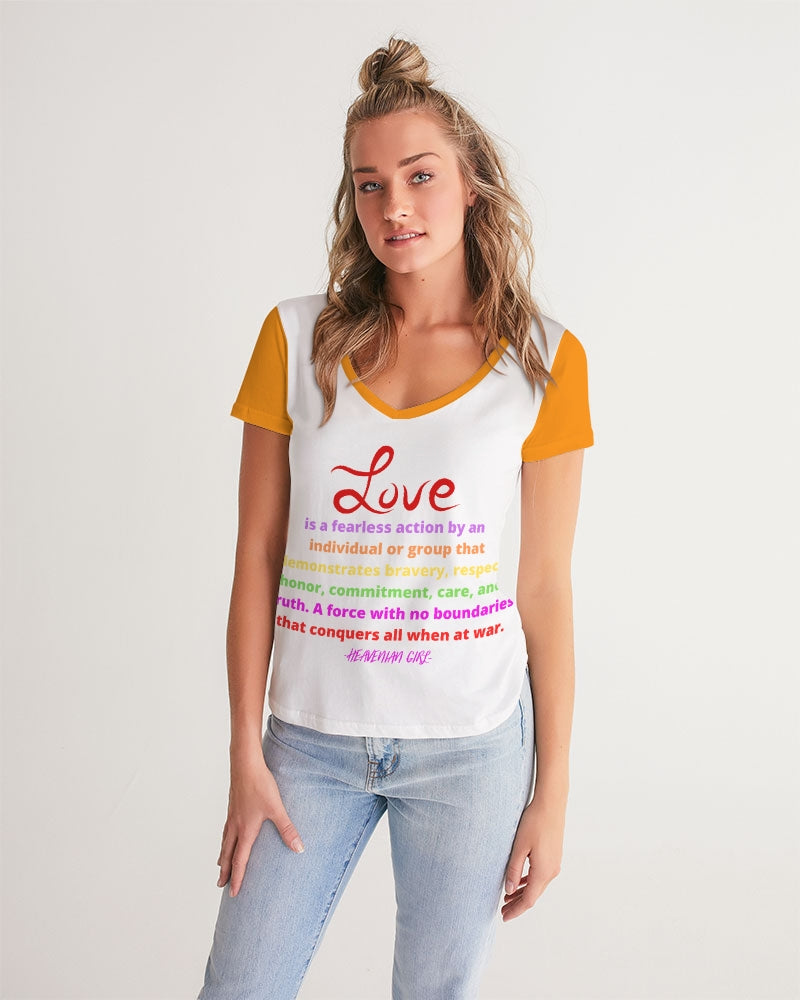 LOVE IS Ladies V-Neck Tee